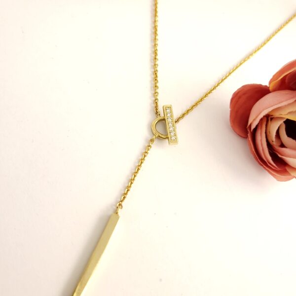 Stäbchencollier mit Brillanten