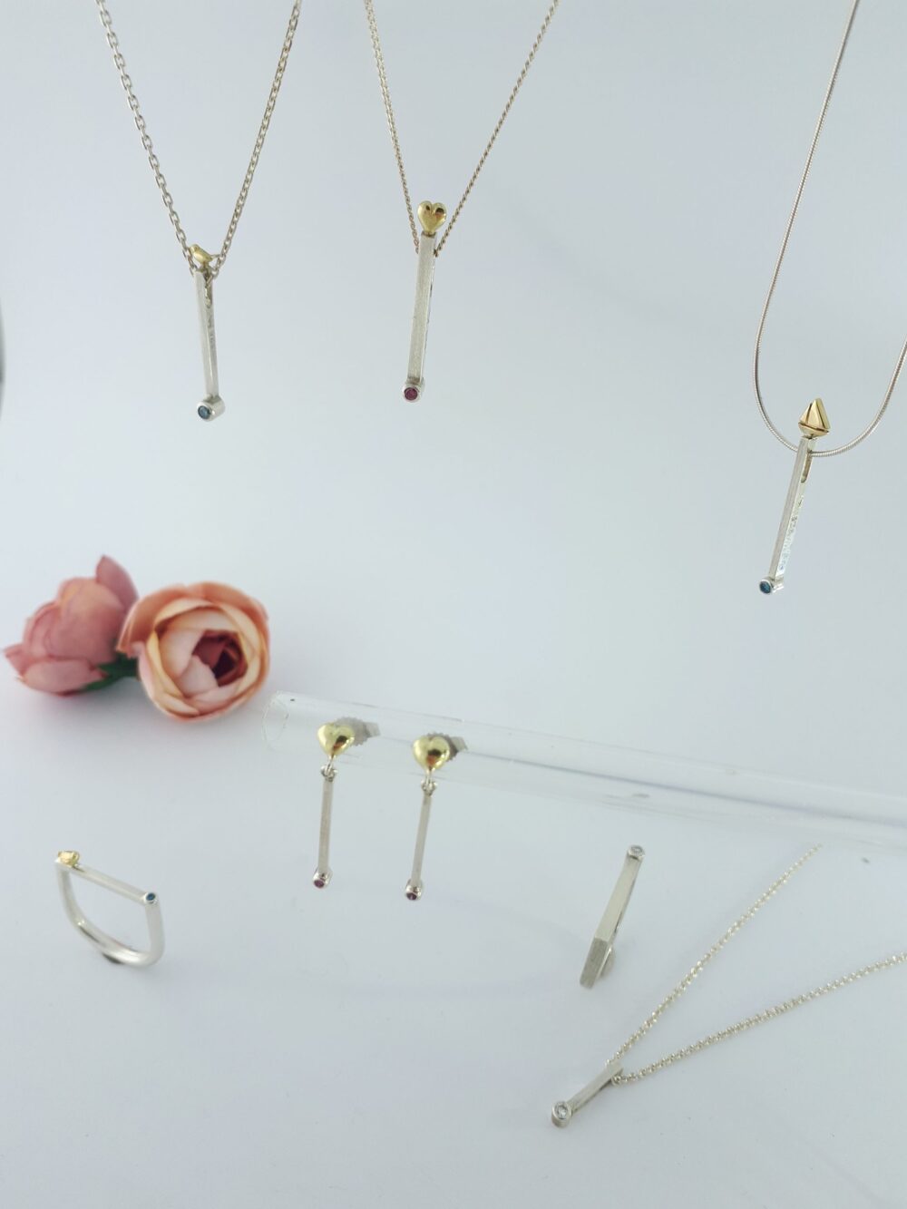 Silber, Brillant, Gold, Klein, Fein, Zart, Anhänger, Ohrhänger