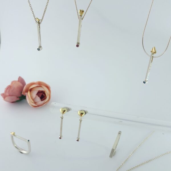 Silber, Brillant, Gold, Klein, Fein, Zart, Anhänger, Ohrhänger