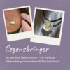 Segensbringer, Taufschmuck, kleiner Anhänger aus 925er Sterling Silber mit goldenem Symbol Cover