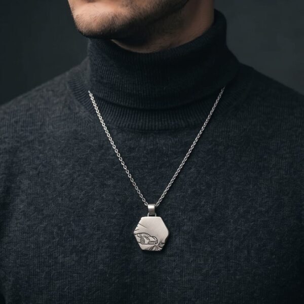 Anhänger Herren Silber – Rough Style „Porsche“ (5) Kopie