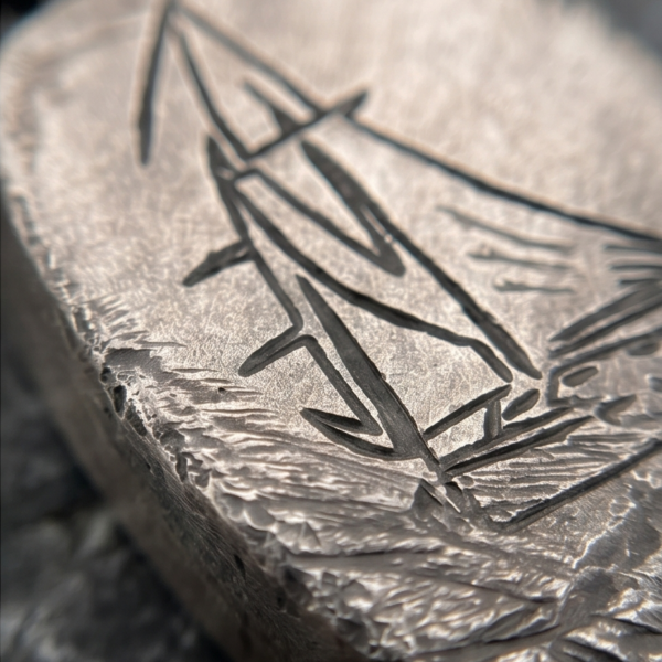 Herrenanhänger Silber Segelschiff – Rough Style „Nordwind“ (4)