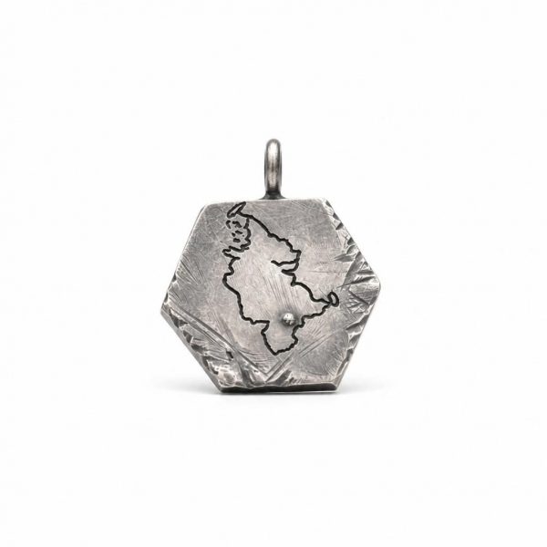 Premium Anhänger für Kette aus 925 Silber „Heimathafen Lübeck“ mit Diamant (2)