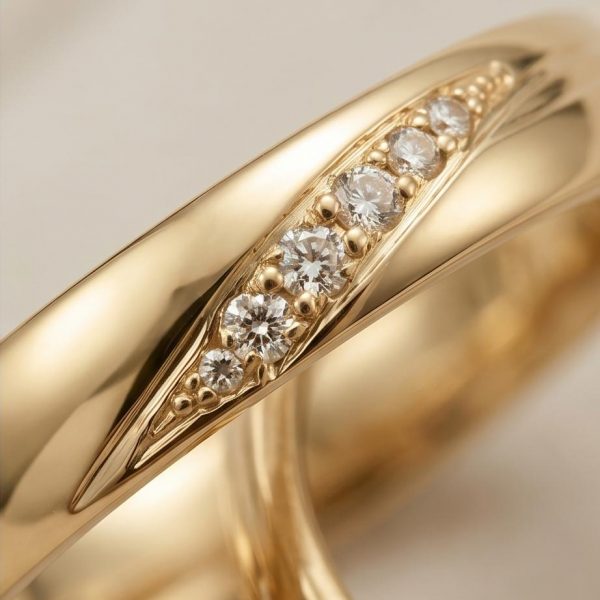 Eheringe Gold 585 Brilliant schlicht handgemacht (10)