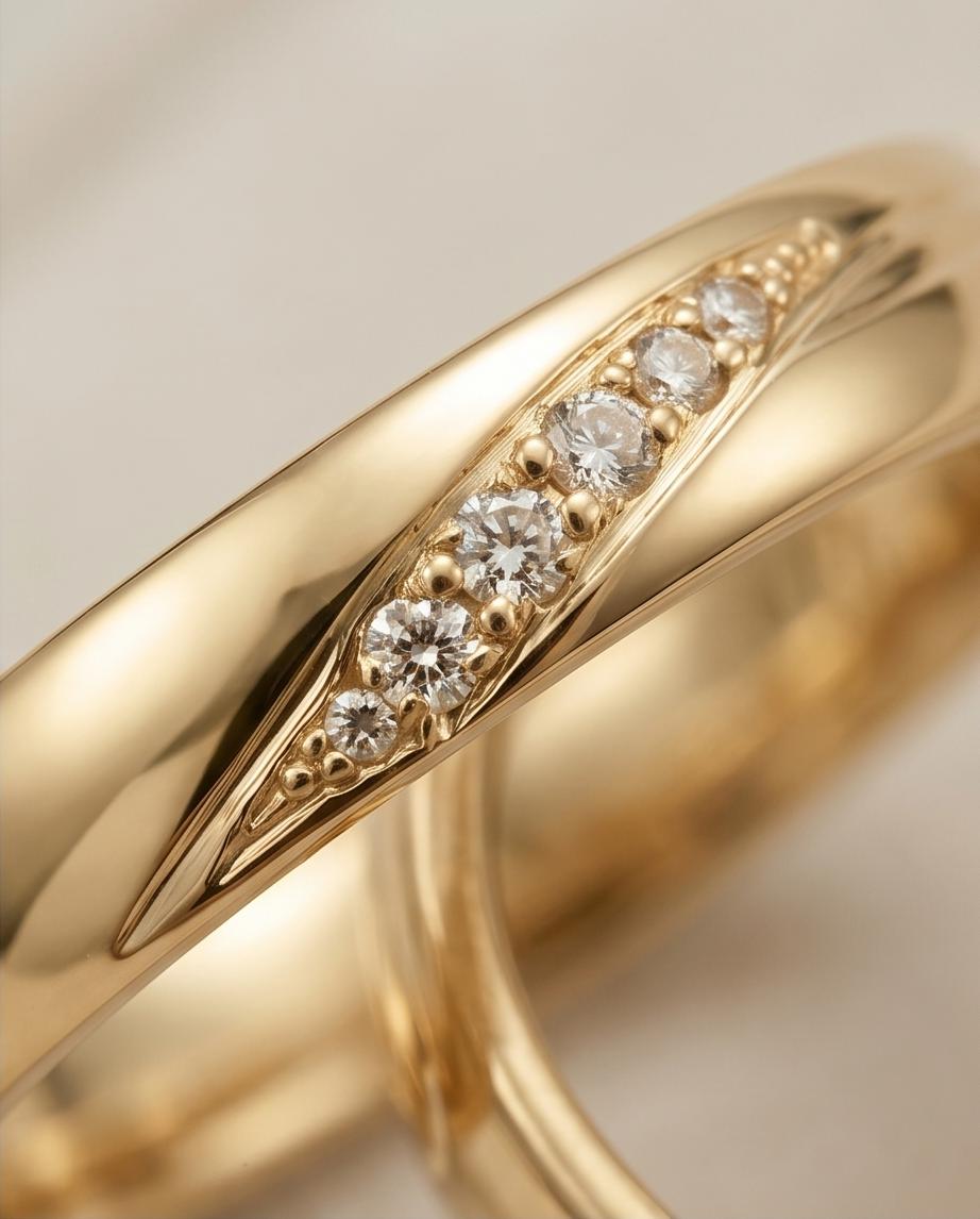 Eheringe Gold 585 Brilliant schlicht handgemacht (10)
