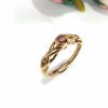 Verlobungsring Rotgold mit Diamant handgemacht (3)