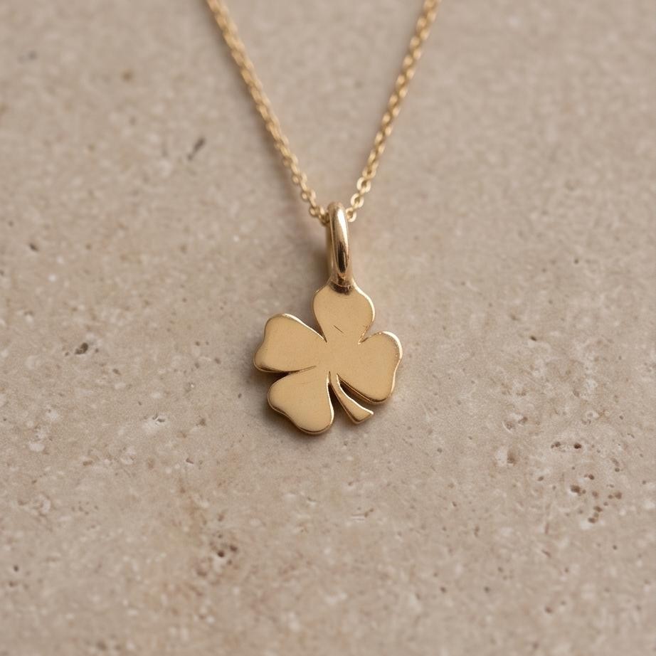 Kleeblatt Filigraner Anhänger für Kette 585er Gold (2)