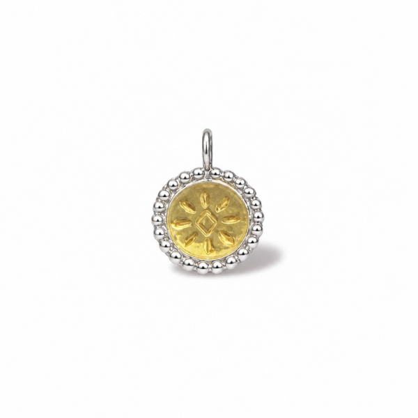 Sunny Filigraner Anhänger für Kette mit Sonnenmotiv bicolor (1)