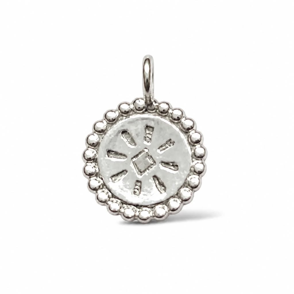 Sunny filigraner Anhänger für Kette mit Sonnenmotiv Silber