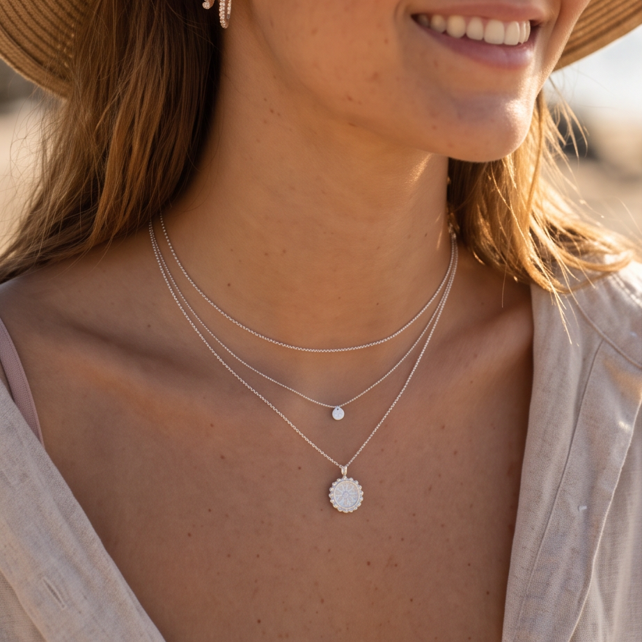 Sunny filigraner Anhänger für Kette mit Sonnenmotiv Silber (6)